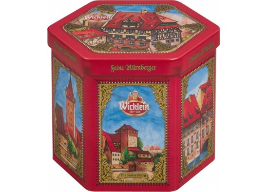 Cutie turta dulce Hexagon Box Nuremberg 200 G, 