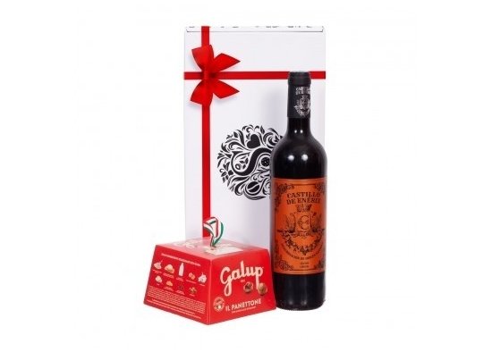 RED GALUP & WINE BOX - CADOU PANETTONE SI VIN, 