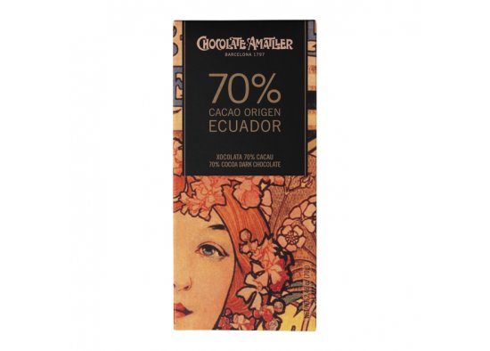 AMATLLER CHOCOLATE 70% CACAO ECUADOR 70G, 